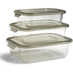 Boîte alimentaire en verre avec couvercle étanche à clips 1,5L