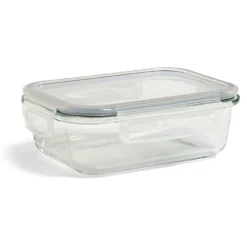 Boîte alimentaire en verre avec couvercle plastique à clips 640ml