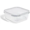 Boîte alimentaire en verre avec couvercle plastique à clips 1,1L