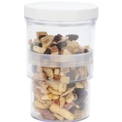 Boîte alimentaire extensible transparente couvercle blanc