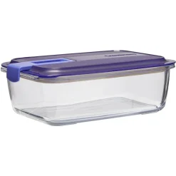 Boîte alimentaire Luminarc Easy Box verre transparent et bleu 122 cl