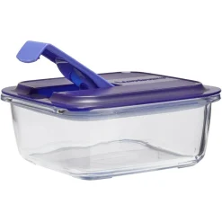 Boîte alimentaire Luminarc verre Easy Box transparent et vert 76 cl