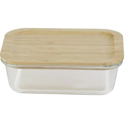 Boîte alimentaire verre avec couvercle bambou 1 000 ml