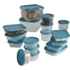 Boîte de conservation alimentaire bleu x 17