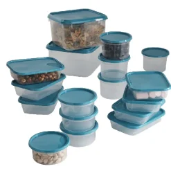 Boîte de conservation alimentaire bleu x 17