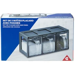 Boîte de cuisine 3 compartiments avec poignée