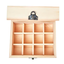 Boîte de rangment pour huiles essentielles bois naturel