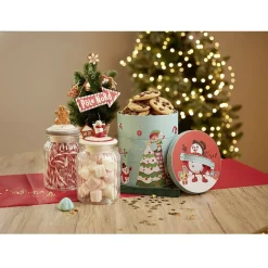 Boîte en métal 3 niveaux design Noël