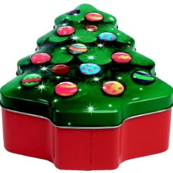 Boîte métal sapin de Noël