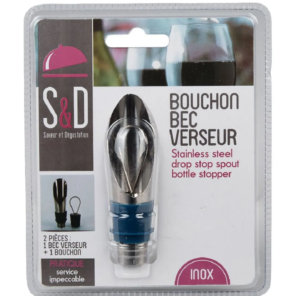 Bouchon bec verseur en inox