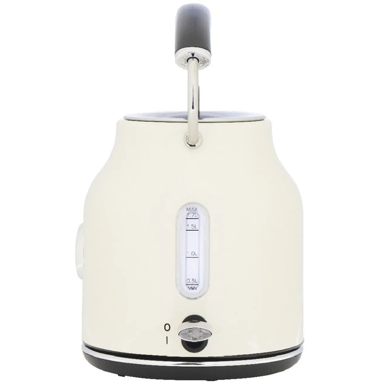Bouilloire rétro indicateur température blanc crème 1,7 L