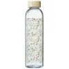 Bouteille en verre 730 ml motif floral multicolore