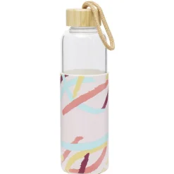 Bouteille en verre avec étui silicone antidérapant 550ml Ø6,6xH24cm