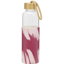 Bouteille en verre avec étui silicone antidérapant 550ml Ø6,6xH24cm