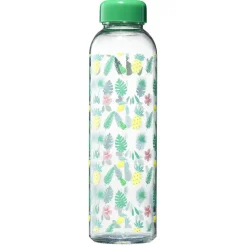 Bouteille en verre motif exotique 500 ml