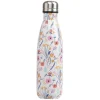 Bouteille isotherme inox blanc motif fleur multicolore 500 ml