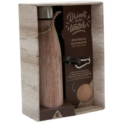 Bouteille isotherme inox avec housse et mousqueton 480 ml