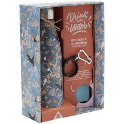 Bouteille isotherme inox avec housse et mousqueton 480 ml