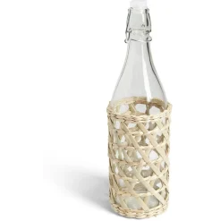 Bouteille limonade 1L verre et raphia Ø8,5xH32cm