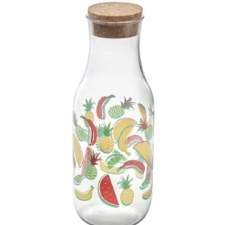 Bouteille plastique design fruits exotiques