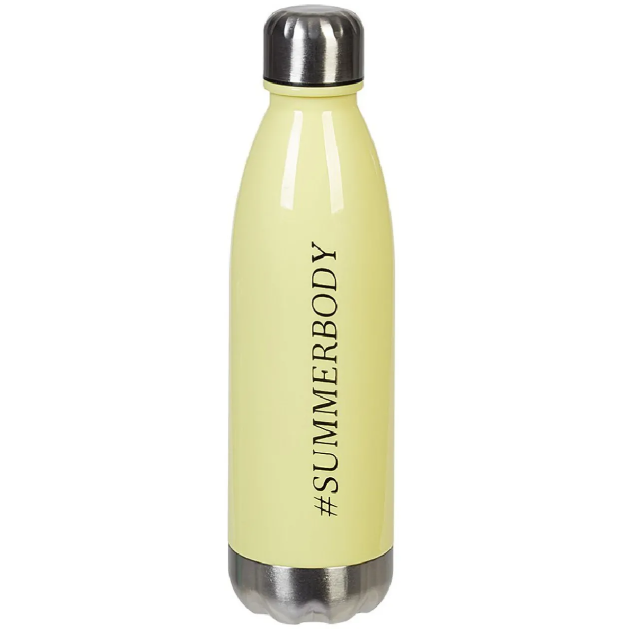 Bouteille plastique réutilisable avec inscription 5 modèles et coloris