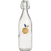 Bouteille verre transparent Fresh Juice bouchon mécanique 1L H30cm