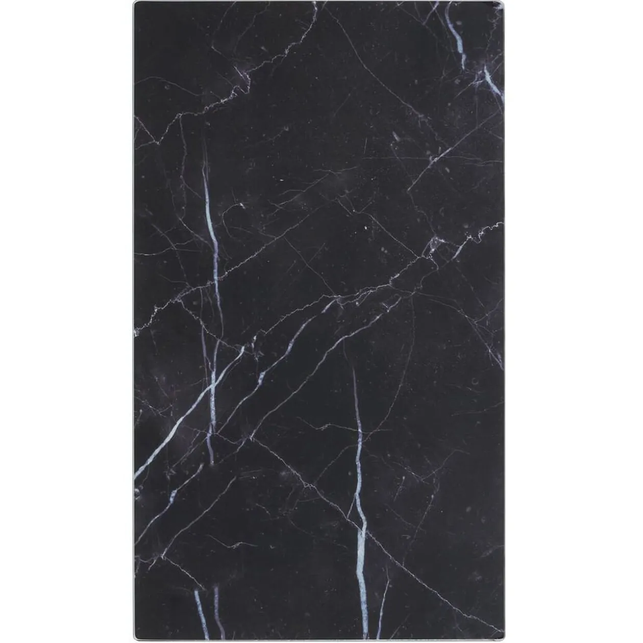 Cache plaque de cuisson en verre noir effet marbre 52x30cm