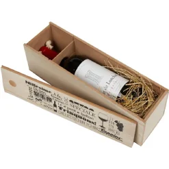 Caisse en bois pour bouteille de vin design naturel