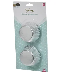 Caissette à muffin en aluminium gris x80