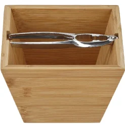 Casse-noix avec bol en bambou naturel