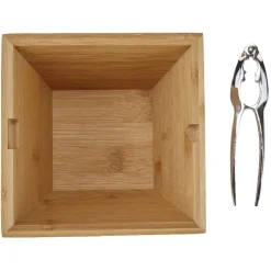 Casse-noix avec bol en bambou naturel