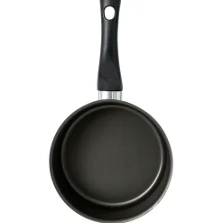 Casserole aluminium antiadhésive noir et rouge Ø 18 cm