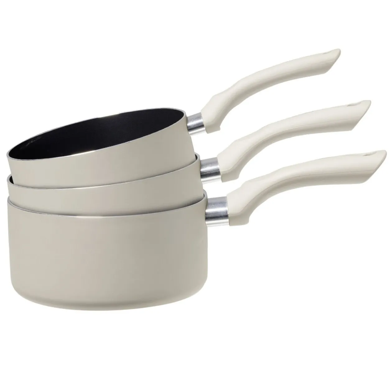 Casserole en aluminium taupe x3