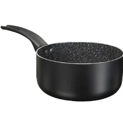Casserole noire à induction effet pierre x2