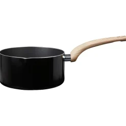 Casserole noire manche effet bois Ø 20