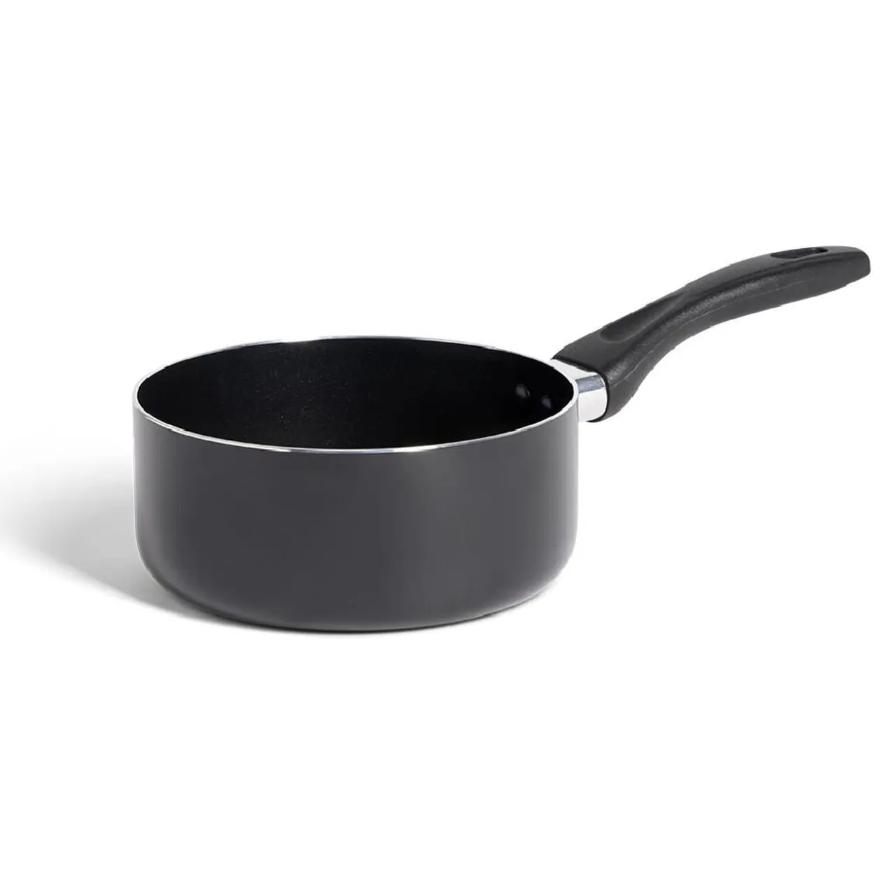 Casserole tous feux sauf induction aluminium noir Ø16cm