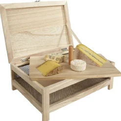Cave à fromage bois avec plateau amovible