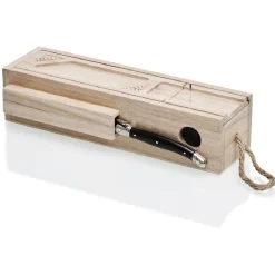 Cave à saucisson bois et couteau