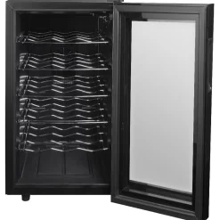 Cave à vin de service 18 bouteilles noir