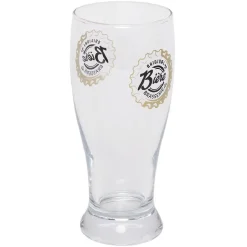 Chope à bière en verre transparent avec inscription 48 cl x2