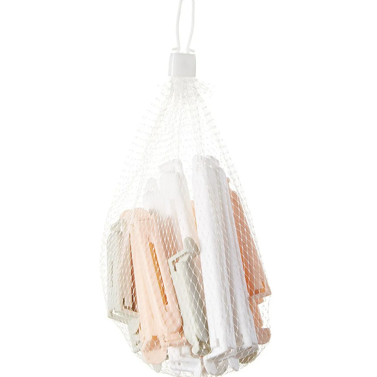 Clips pince sachet 3 formats rose gris blanc x20