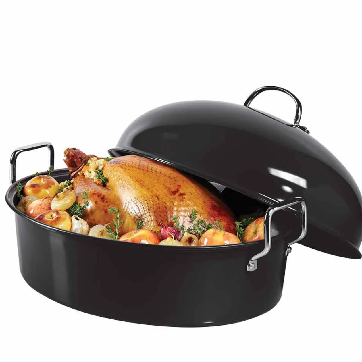 Cocotte ovale XXL en fonte d'acier spécial volailles