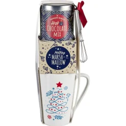 Coffret Mug XXL avec boisson et gourmandises Noël Scandinave