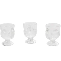 Coquetier Luminarc design poule transparent x3