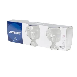 Coquetier Luminarc design poule transparent x3