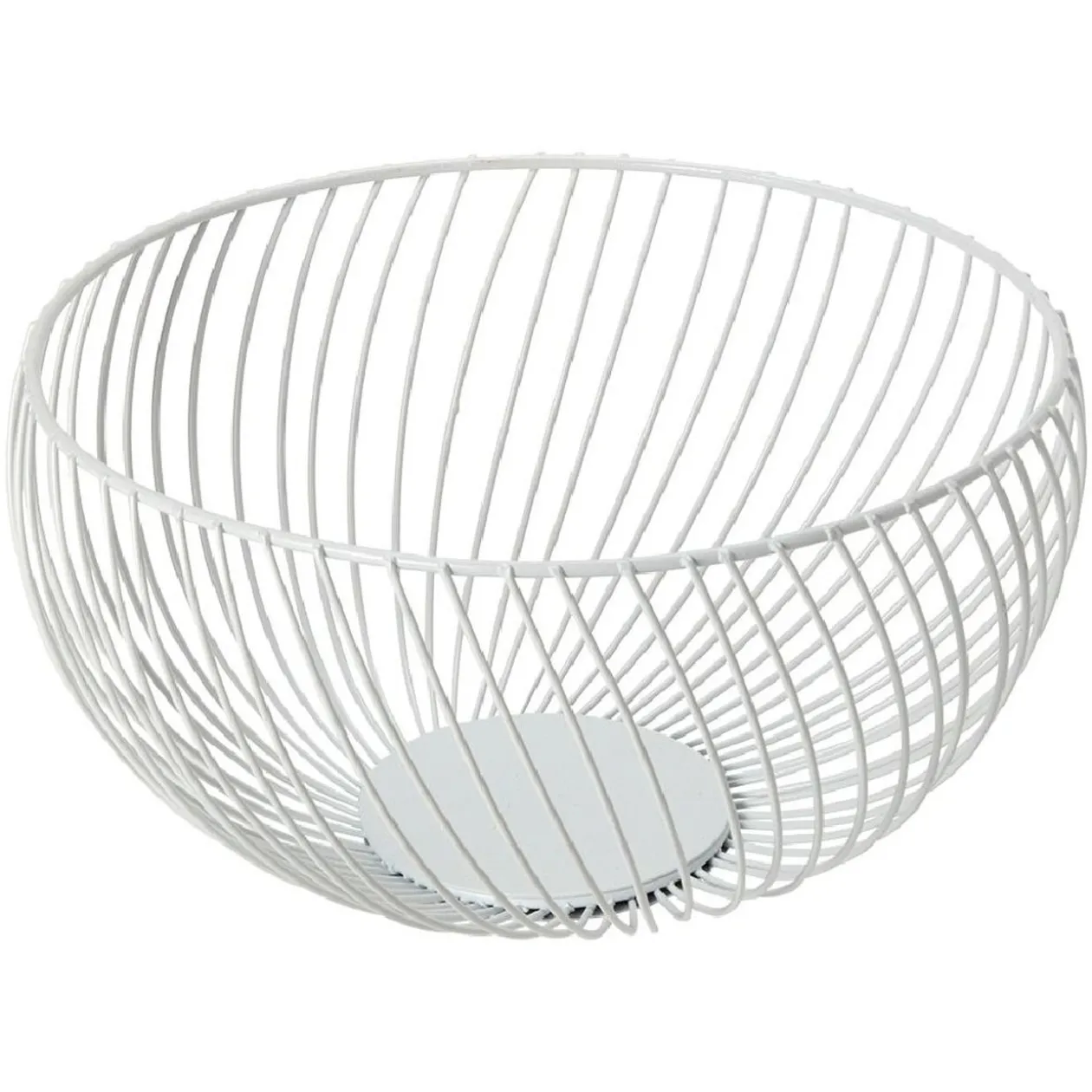 Corbeille à fruits acier blanc