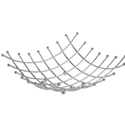 Corbeille à fruits carrée design quadrillage