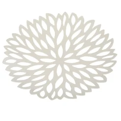 Corbeille à fruits en fer blanc crème fleur