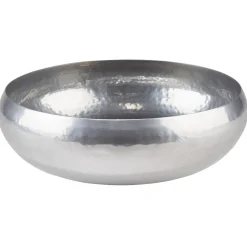 Corbeille à fruits ronde métal argenté