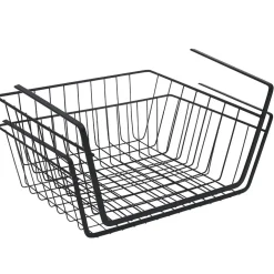 Corbeille à suspendre métal noir x2